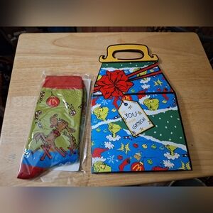 Mcdonalds 2025  Christmas Grinch Meal Box And Socks New